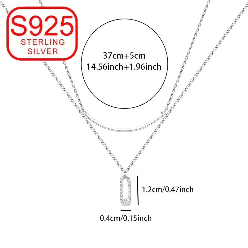 925 Silver Double Layer Collarbone Necklace
